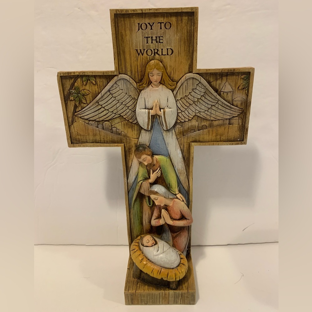 Avalon Gallery Designed Exclusively for Milagros Joy to the World Cross Plaque